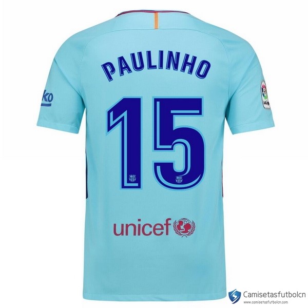 Camiseta Barcelona Segunda equipo Paulinho 2017-18